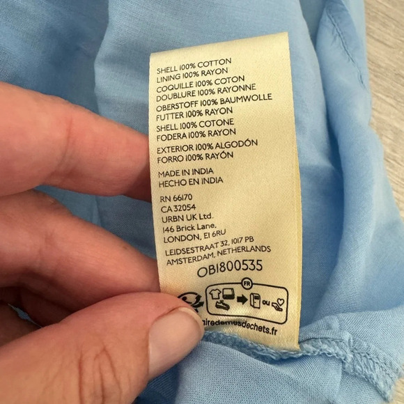 Anthropologie Maeve Asymmetrical Sleeveless Shirt Dress Preppy Boho NWT 2 - Picture 7 of 12